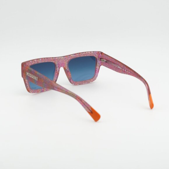 Missoni MIS 0129/S 0QQ7 08 Sunglasses Pink Square Frame, Blue Lenses main image 9